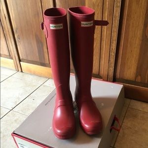 Talk Hunter Boots, red, size 9